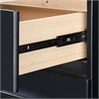 Pemberly Row Modern / Contemporary 2 Drawer Nightstand Black