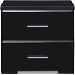 Pemberly Row Modern / Contemporary 2 Drawer Nightstand Black