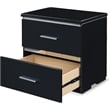 Pemberly Row Modern / Contemporary 2 Drawer Nightstand Black