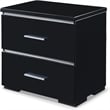 Pemberly Row Modern / Contemporary 2 Drawer Nightstand Black