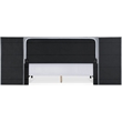 Pemberly Row Gramercy Channel Tufted Upholstered Bed Queen Size Grey Velvet