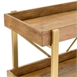 Pemberly Row Modern / Contemporary Riley Wooden Kitchen Bar Cart Gold