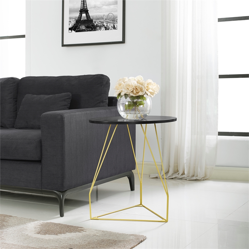 Pemberly Row Modern / Contemporary Orlando Black Accent Table