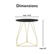 Pemberly Row Modern / Contemporary Orlando Black Accent Table