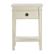 Pemberly Row Modern / Contemporary Westport 1 Drawer End Table Vintage Cream