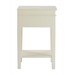Pemberly Row Modern / Contemporary Westport 1 Drawer End Table Vintage Cream