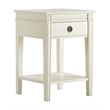 Pemberly Row Modern / Contemporary Westport 1 Drawer End Table Vintage Cream