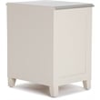 Pemberly Row Charleston End Table Nightstand with Drawers Cream White Gray