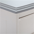 Pemberly Row Charleston End Table Nightstand with Drawers Cream White Gray