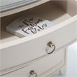 Pemberly Row Charleston End Table Nightstand with Drawers Cream White Gray