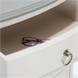 Pemberly Row Charleston End Table Nightstand with Drawers Cream White Gray