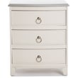 Pemberly Row Charleston End Table Nightstand with Drawers Cream White Gray