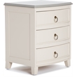 Pemberly Row Charleston End Table Nightstand with Drawers Cream White Gray