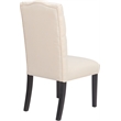 Pemberly Row Modern / Contemporary Provence Tufted Dining Chair Set of 2 Beige