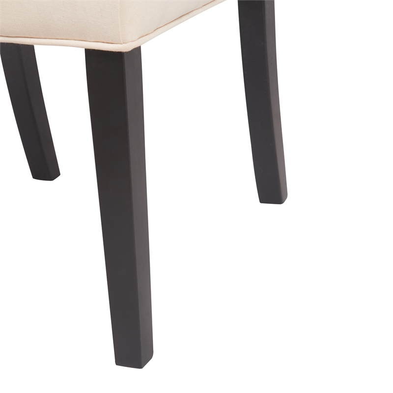 Pemberly Row Modern / Contemporary Provence Tufted Dining Chair Set of 2 Beige