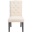 Pemberly Row Modern / Contemporary Provence Tufted Dining Chair Set of 2 Beige