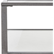 Pemberly Row Modern / Contemporary Maddox Glass and Metal Coffee Table Silver