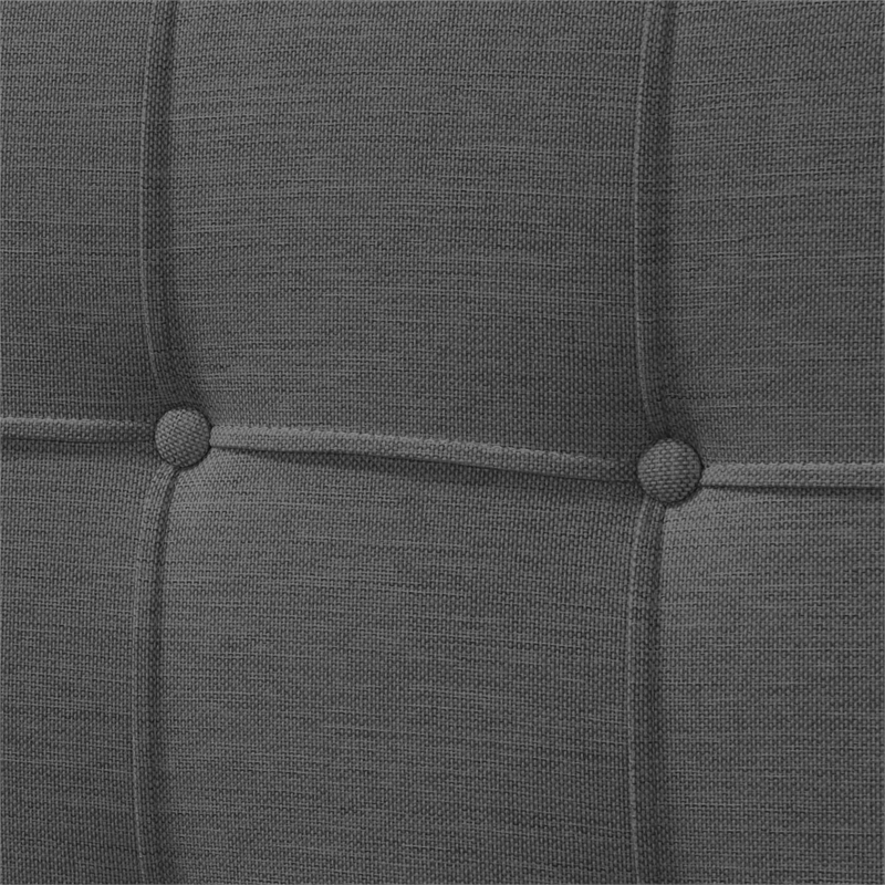 Pemberly Row Storage Bed w/ Adjustable Height Headboard Queen Size Dark Gray