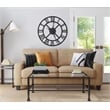 Pemberly Row Modern / Contemporary Maddox Glass and Metal Coffee Table Black