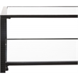Pemberly Row Modern / Contemporary Maddox Glass and Metal Coffee Table Black