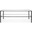 Pemberly Row Modern / Contemporary Maddox Glass and Metal Coffee Table Black