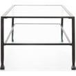 Pemberly Row Modern / Contemporary Maddox Glass and Metal Coffee Table Black