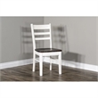 Pemberly Row Farmhouse 4 Piece Wood Breakfast Nook Set in White and Brown