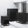 Pemberly Row Modern / Contemporary Nightstand in Black Oak Finish