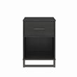 Pemberly Row Modern / Contemporary Nightstand in Black Oak Finish