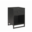 Pemberly Row Modern / Contemporary Nightstand in Black Oak Finish