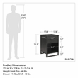 Pemberly Row Modern / Contemporary Nightstand in Black Oak Finish