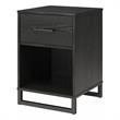 Pemberly Row Modern / Contemporary Nightstand in Black Oak Finish