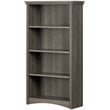 Pemberly Row Modern Four Shelf Bookcase in Gray Maple Finish