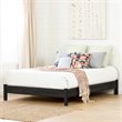 Pemberly Row Modern Queen Size Platform Bed in Gray Oak Finish