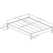 Pemberly Row Modern Queen Size Platform Bed in Gray Oak Finish