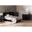 Pemberly Row Contemporary Full / Queen Panel Headboard in Black