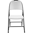 Pemberly Row Plastic Resin/Metal Folding Chair in Gray Granite/Black (Set of 4)