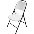 Pemberly Row Plastic Resin/Metal Folding Chair in Gray Granite/Black (Set of 4)