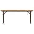 Pemberly Row High Pressure Folding Seminar Table with Off-Set Leg Medium Oak