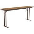 Pemberly Row High Pressure Folding Seminar Table with Off-Set Leg Medium Oak