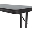 Pemberly Row High Pressure Laminate Wood Folding Seminar Table Off-Set Leg Gray