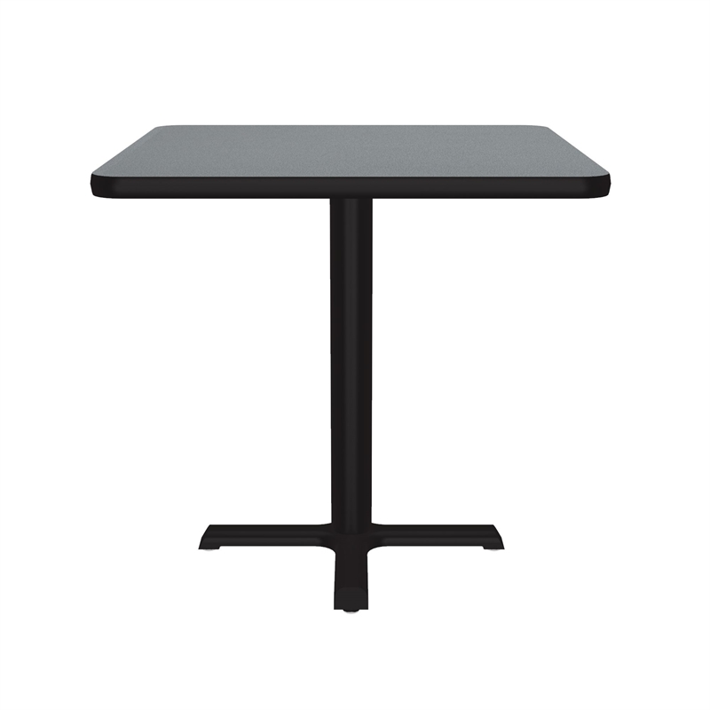 Pemberly Row Square Commercial Laminate Cafe and Breakroom Table in Gray Granite