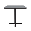 Pemberly Row Square Commercial Laminate Cafe and Breakroom Table in Gray Granite