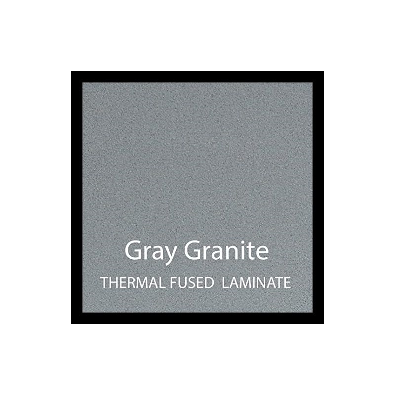 Pemberly Row Square Commercial Laminate Cafe and Breakroom Table in Gray Granite