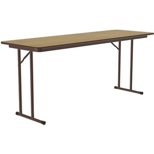 Pemberly Row High Pressure Laminate Folding Seminar Table with Off-Set Leg Maple
