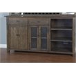 Pemberley Row Mahogany Tobacco Leaf Buffet Rectangular Adjustable Shelves 80