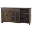 Pemberley Row Mahogany Tobacco Leaf Buffet Rectangular Adjustable Shelves 80