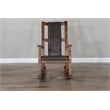Pemberly Row Farmhouse Mahogany Wood Rocking Chair in Dark Brown