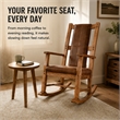 Pemberley Row Mindi Wood Rustic Oak Rocking Chair Rectangular Gentle Rocking Motion 41