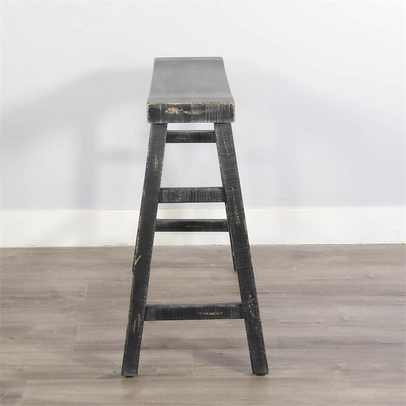 Pemberly Row Modern / Contemporary Marina Black Sand Pub Wood Table